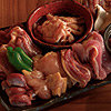 地鶏焼・お肉盛り合わせ＆自家製シメのつくね鍋
