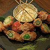肉野菜巻きの串揚げ盛合わせ＆豚巻きカマンベールチーズ
